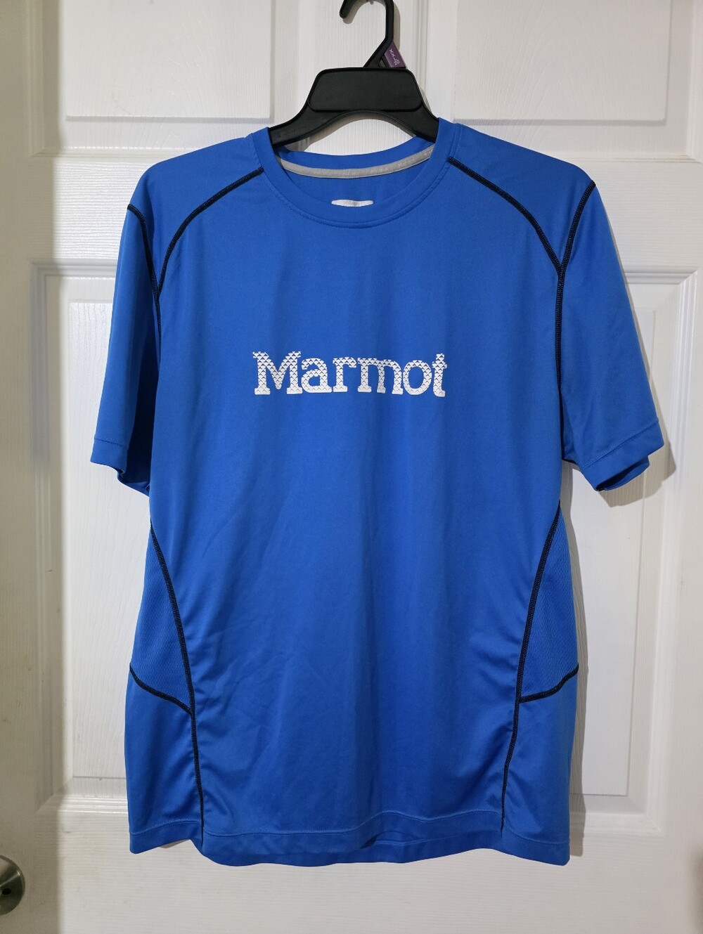 Men Size XL Windridge graphic short-sleeve shirt in blue Quick Dry Lightweight